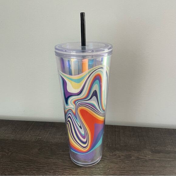 Starbucks | Target Exclusive Iridescent Wave Tumbler Abstract Cold Cup 24oz 2021 - Picture 3 of 6